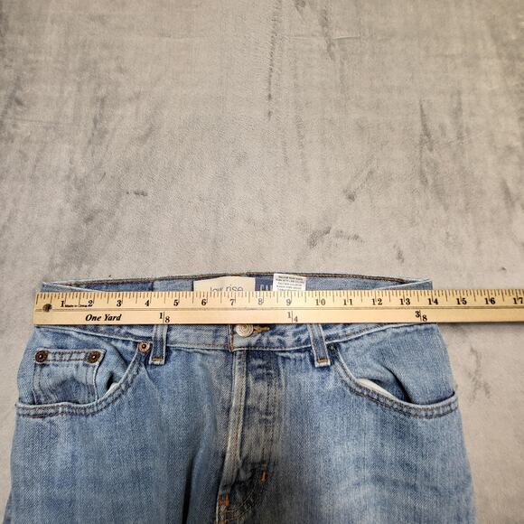 Vintage Gap Jeans Womens 4 Long Low Rise Light Wash Button Fly Raw Hem Y2K 00s - Picture 11 of 14